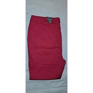 Avenue Skinny Butter Denim Red Pants
